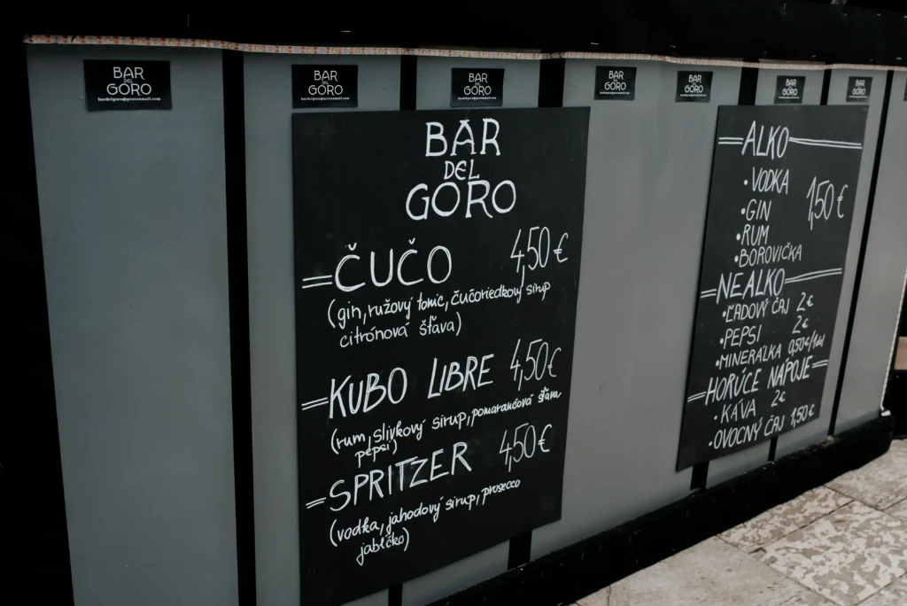 Menu Bar Del Goro